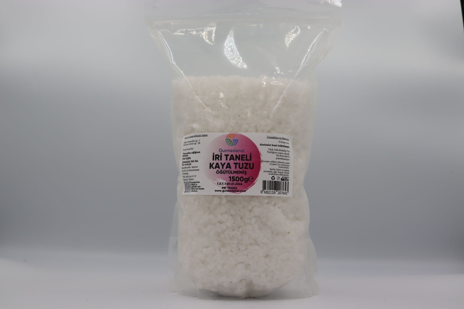 İri Kaya Tuzu 1500g (Öğütülmemiş)