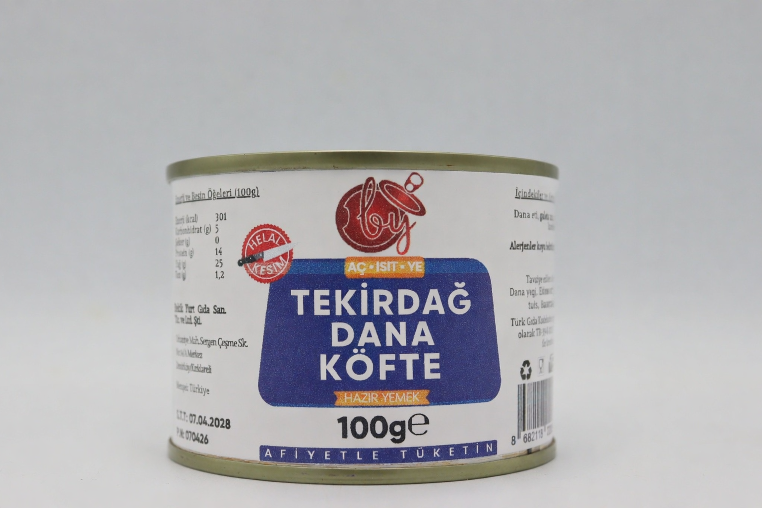 BekikYurt Tekirdağ Dana Köfte 100g