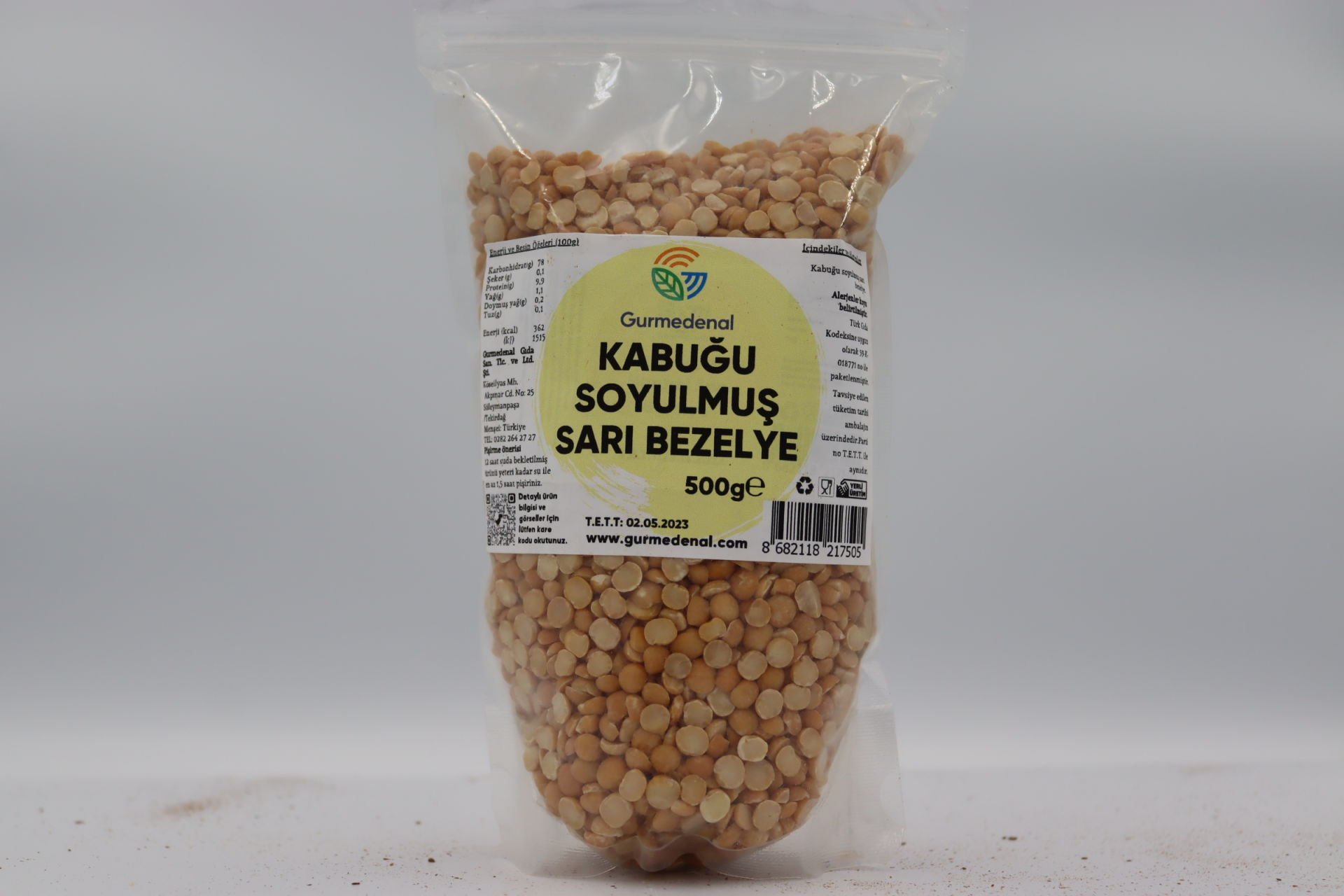 Kabuğu Soyulmuş Sarı Bezelye 500g