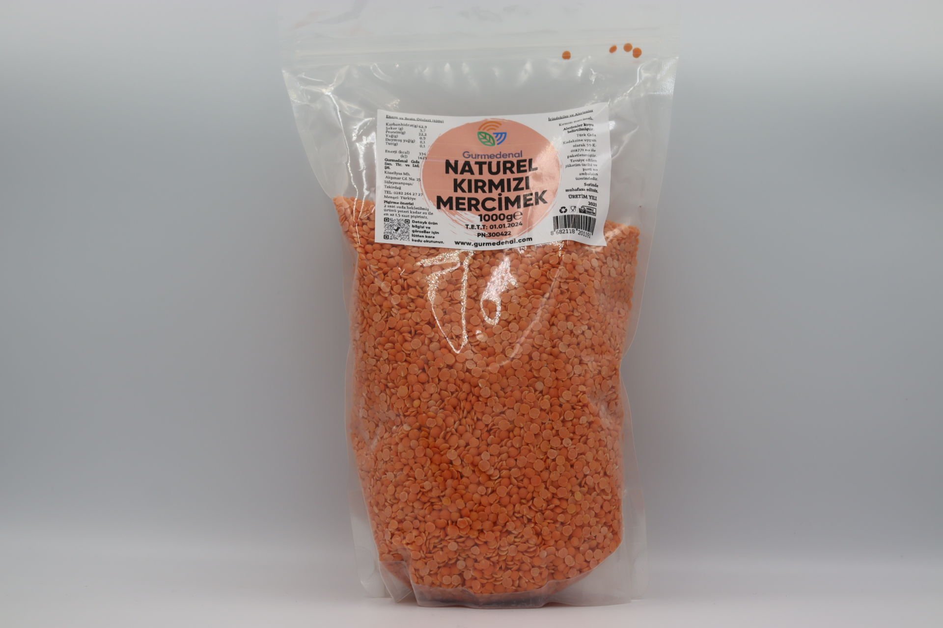 Naturel Kırmızı Mercimek 1000g