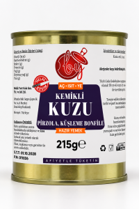 BekikYurt Kemikli Kuzu 215g (Pirzola, Küşleme ve Bonfile)
