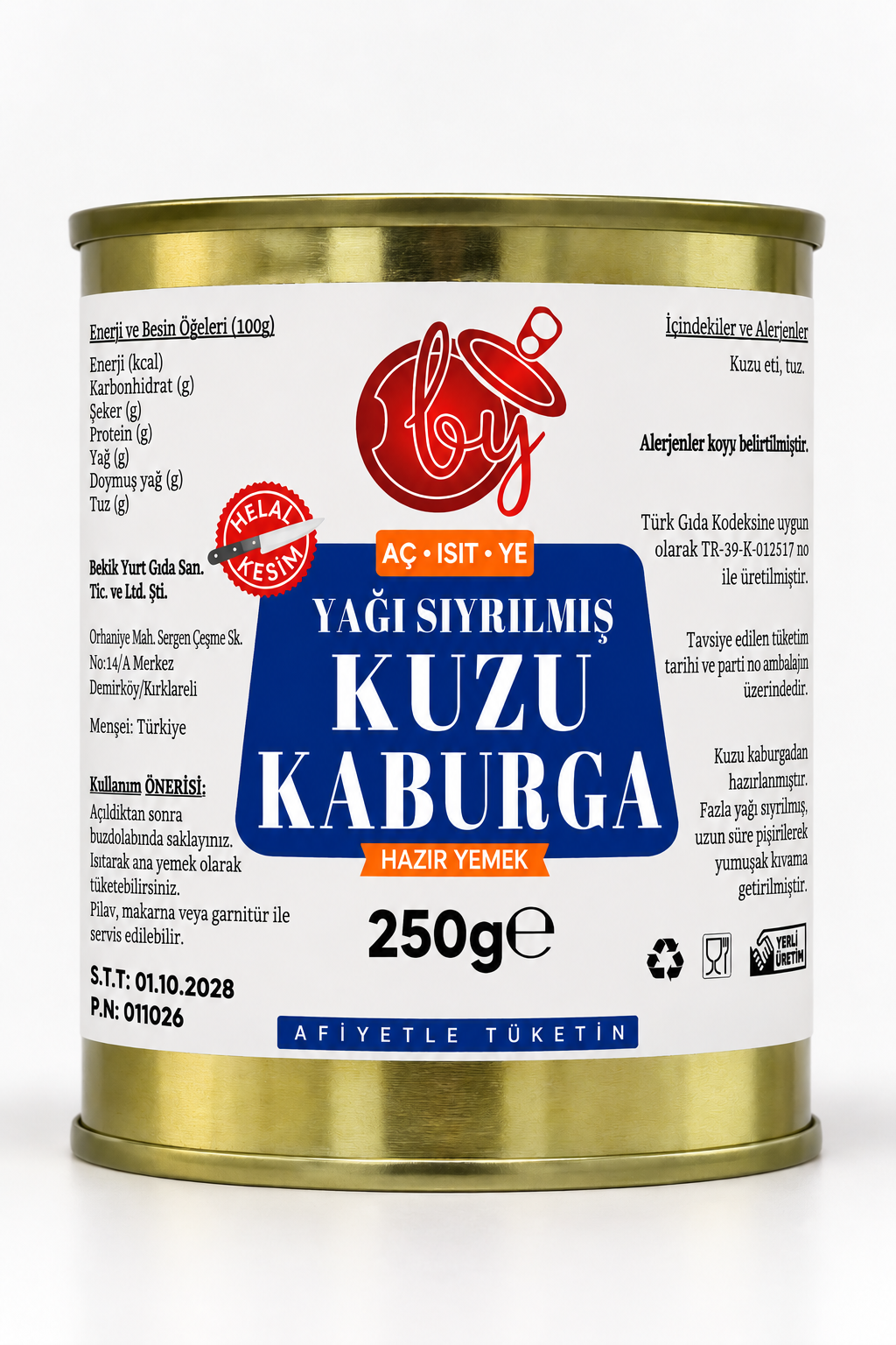 BekikYurt Kuzu Kaburga 250g(Yağı Sıyrılmış)
