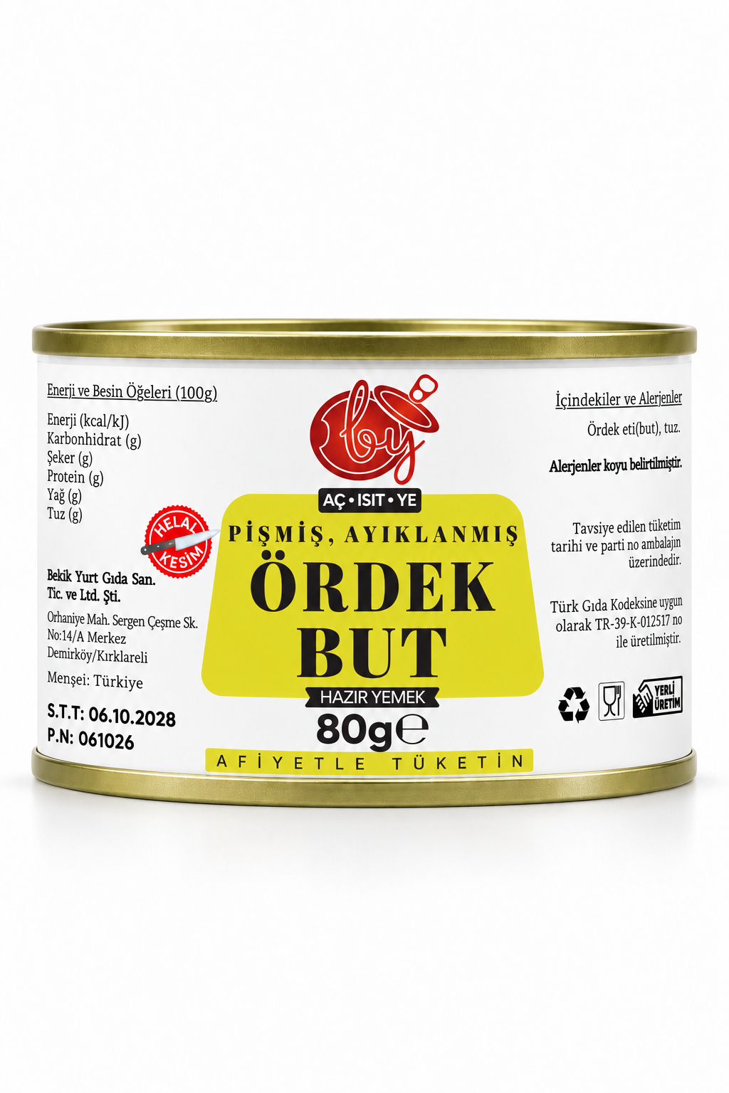 BekikYurt Ördek But 80g (Pişmiş ve Ayıklanmış)