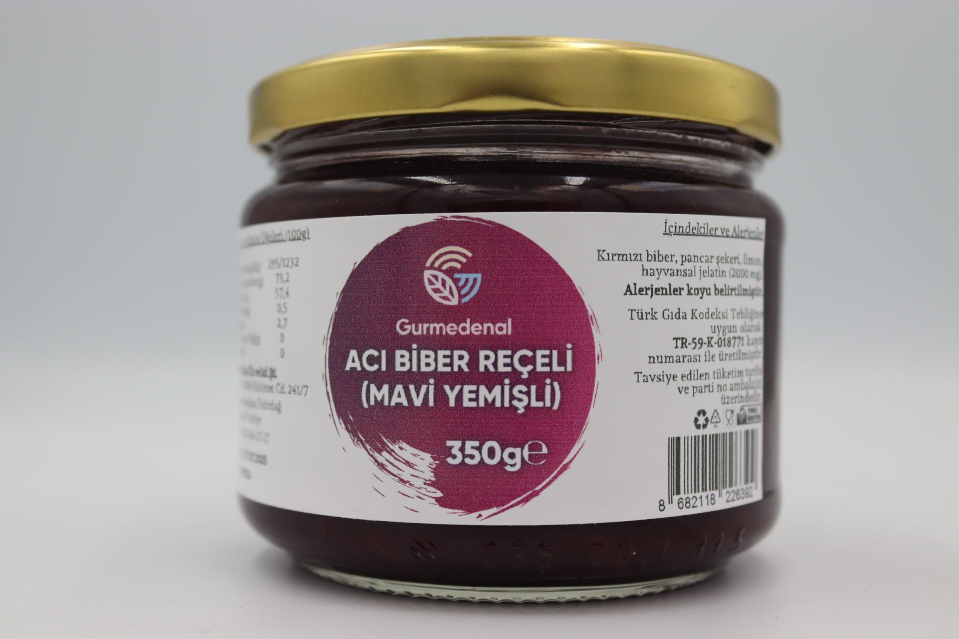 Acı Biber Reçeli 350g (Mavi Yemişli)
