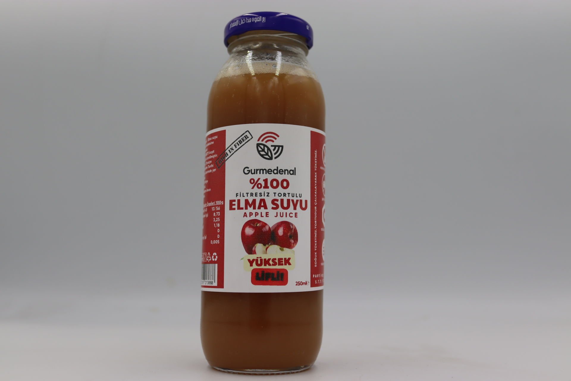 %100 Elma Suyu 250ml (Bol Lifli)