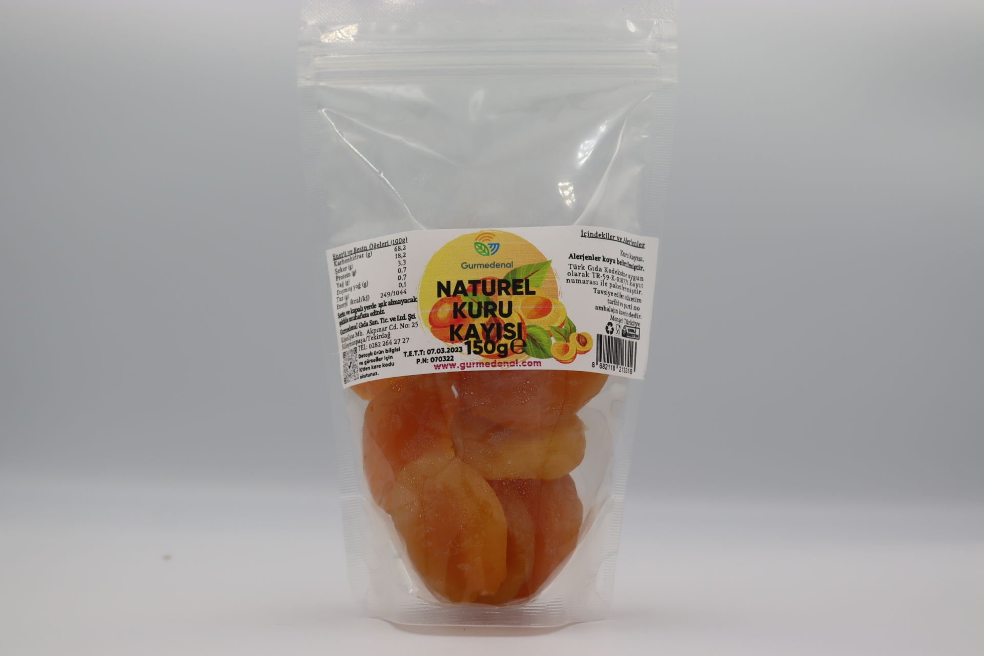 Naturel Kuru Kayısı 150g