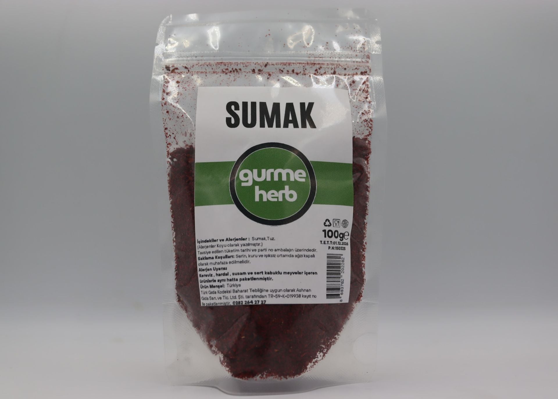 Toz Sumak 100g (Gurmeherb)