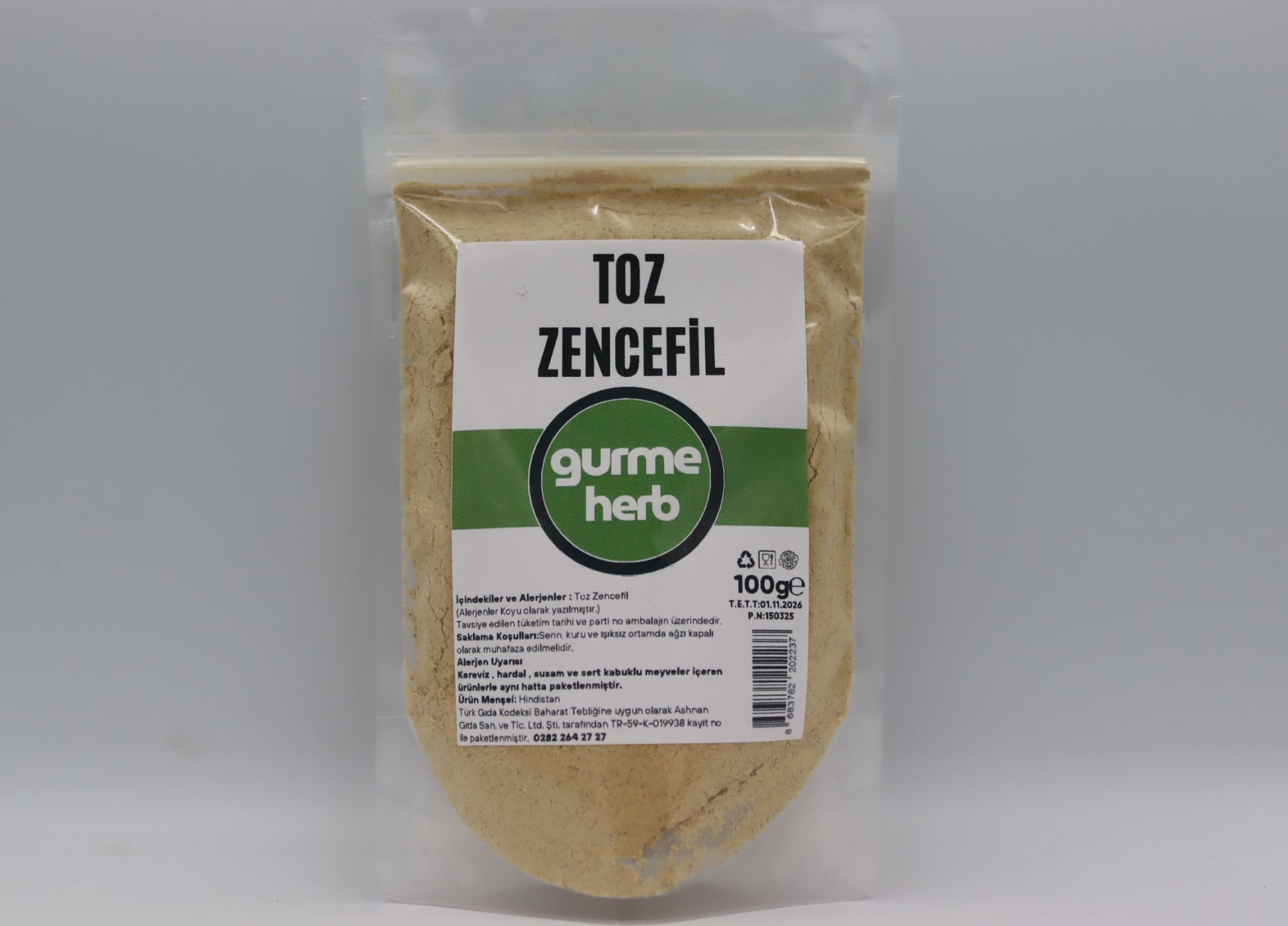 Toz Zencefil 100g (Gurmeherb)