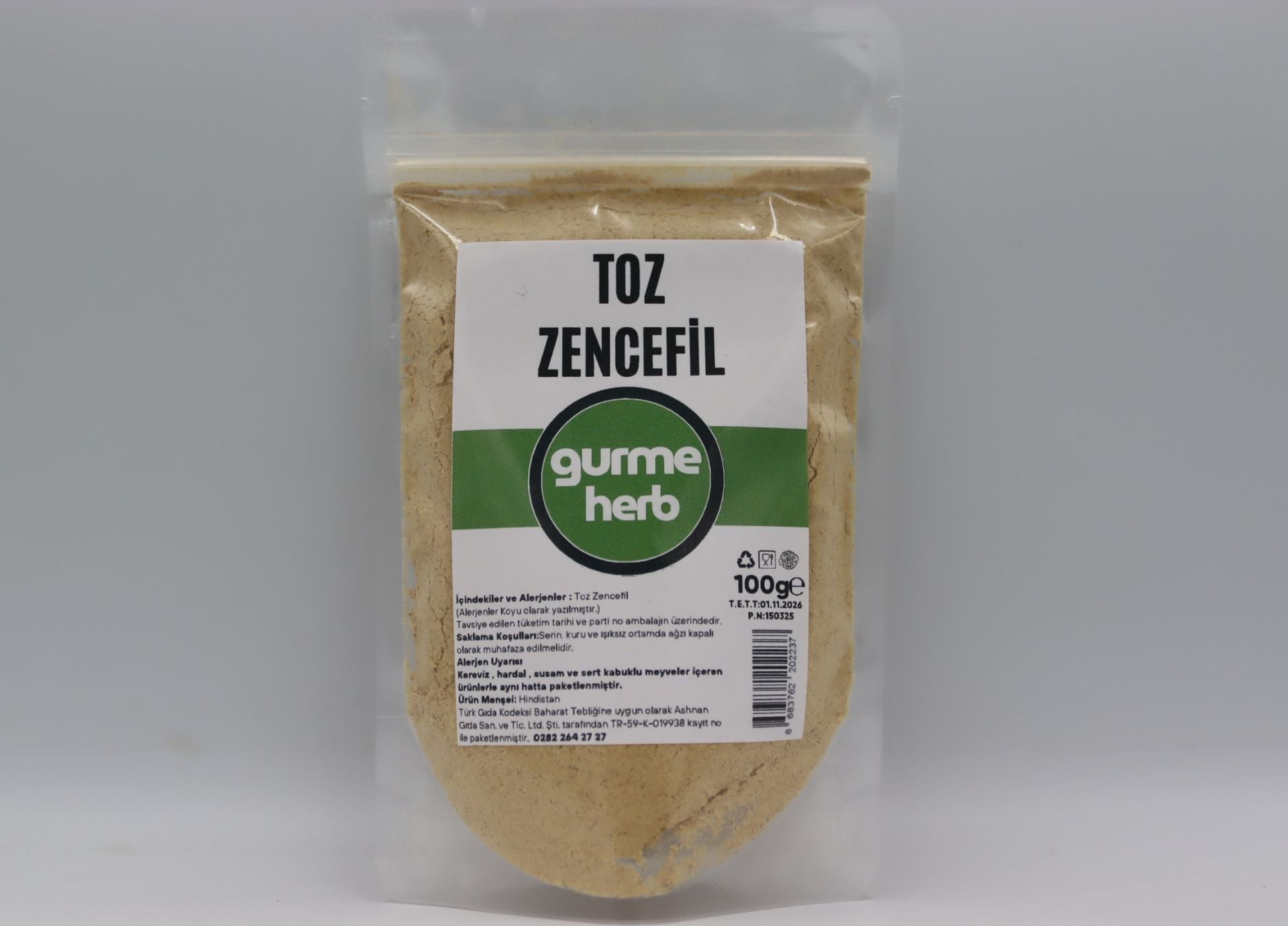 Toz Zencefil 100g (Gurmeherb)