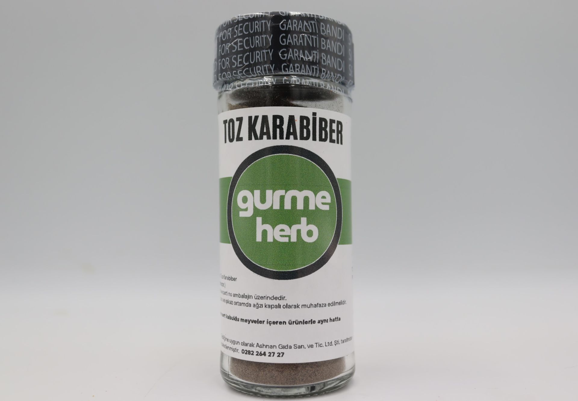 Toz Karabiber Şişe 50g Tuzluk Kapaklı (Gurmeherb)