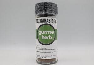 Toz Karabiber Şişe 50g Tuzluk Kapaklı (Gurmeherb)