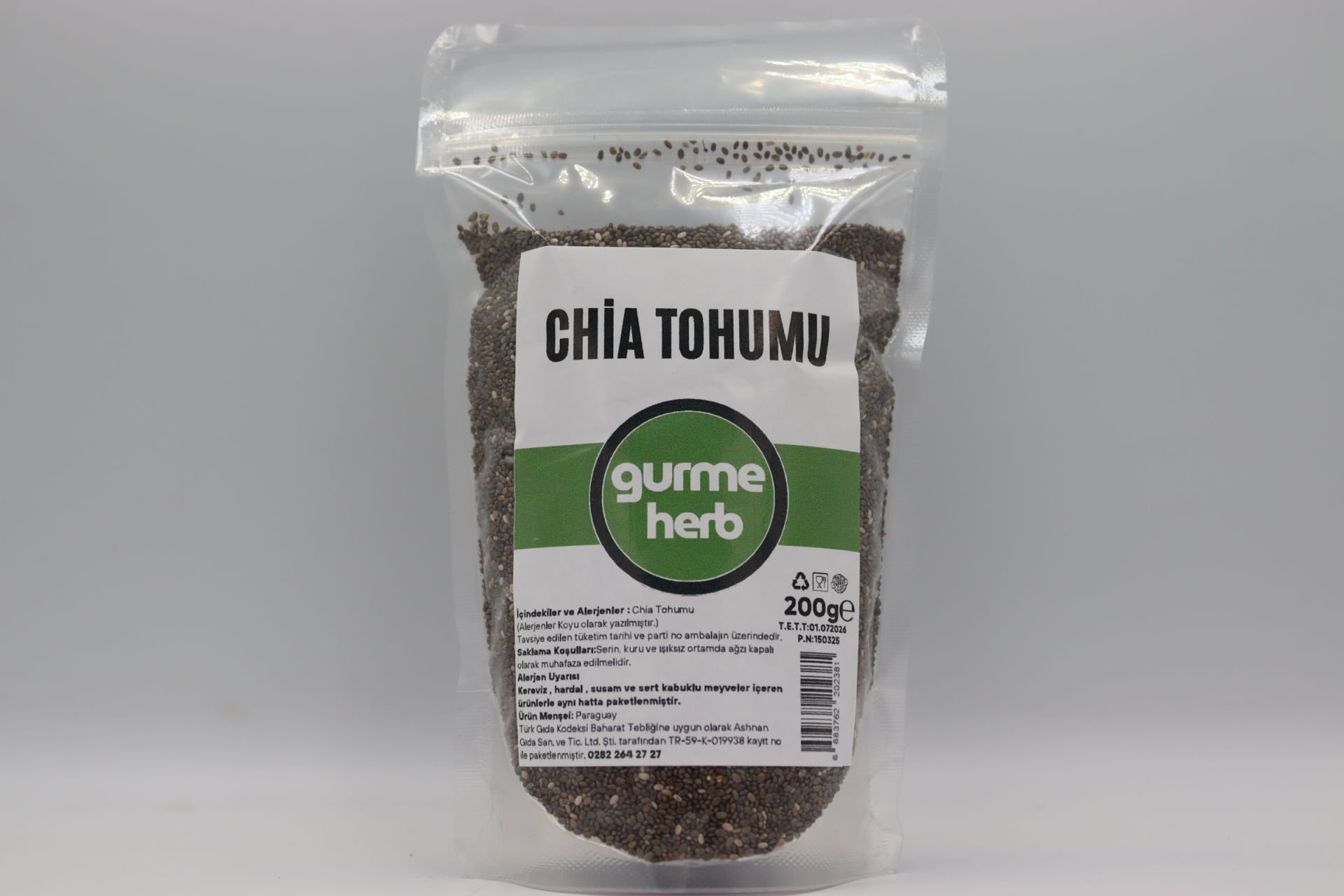 Chia Tohumu 200g (Gurmeherb)