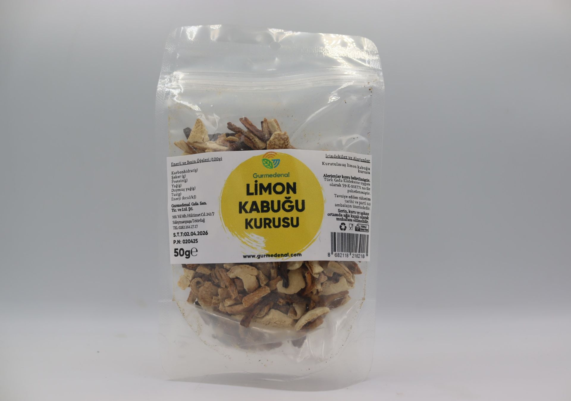 Limon Kabuğu Kurusu 50g