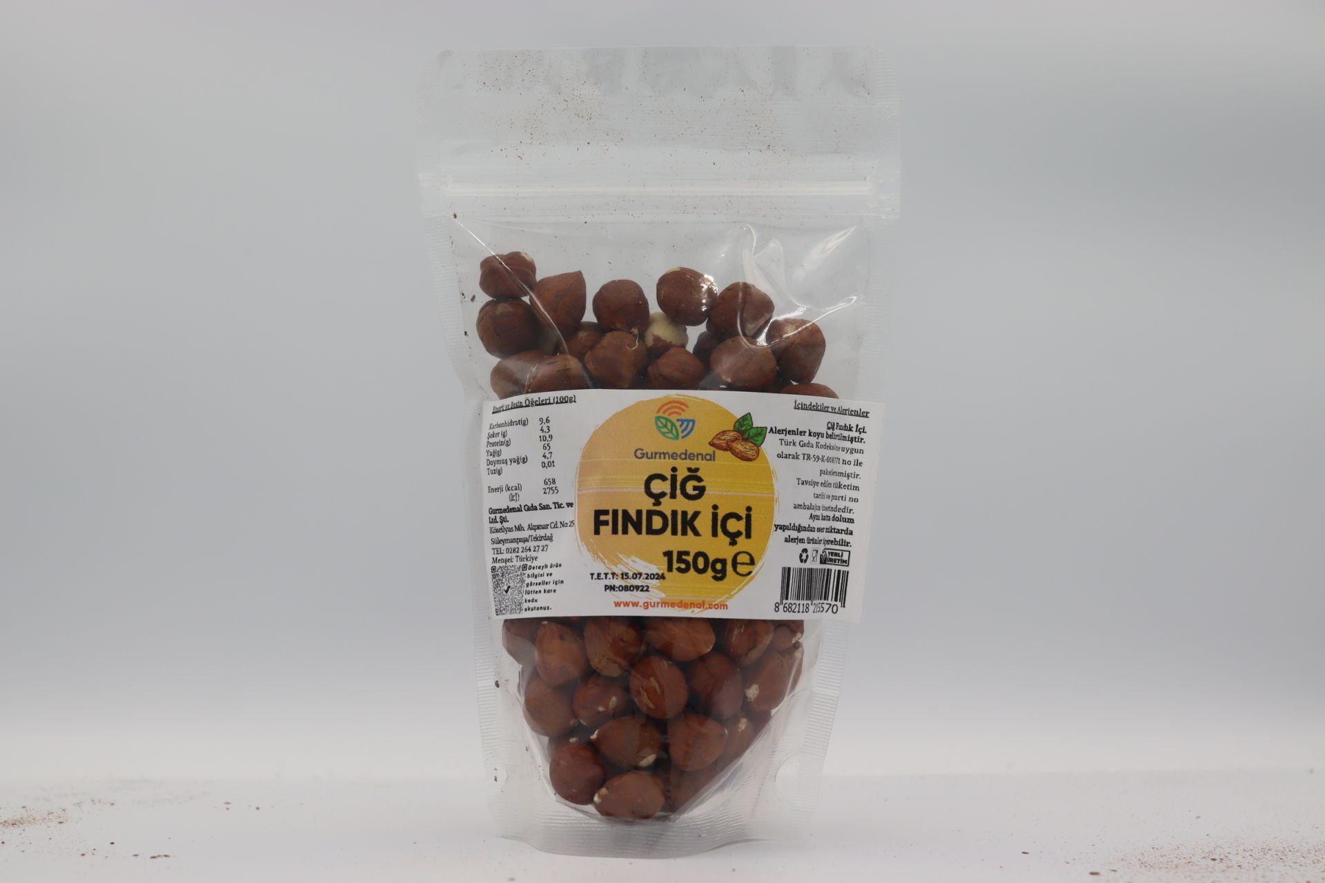 Çiğ Fındık İçi 150g