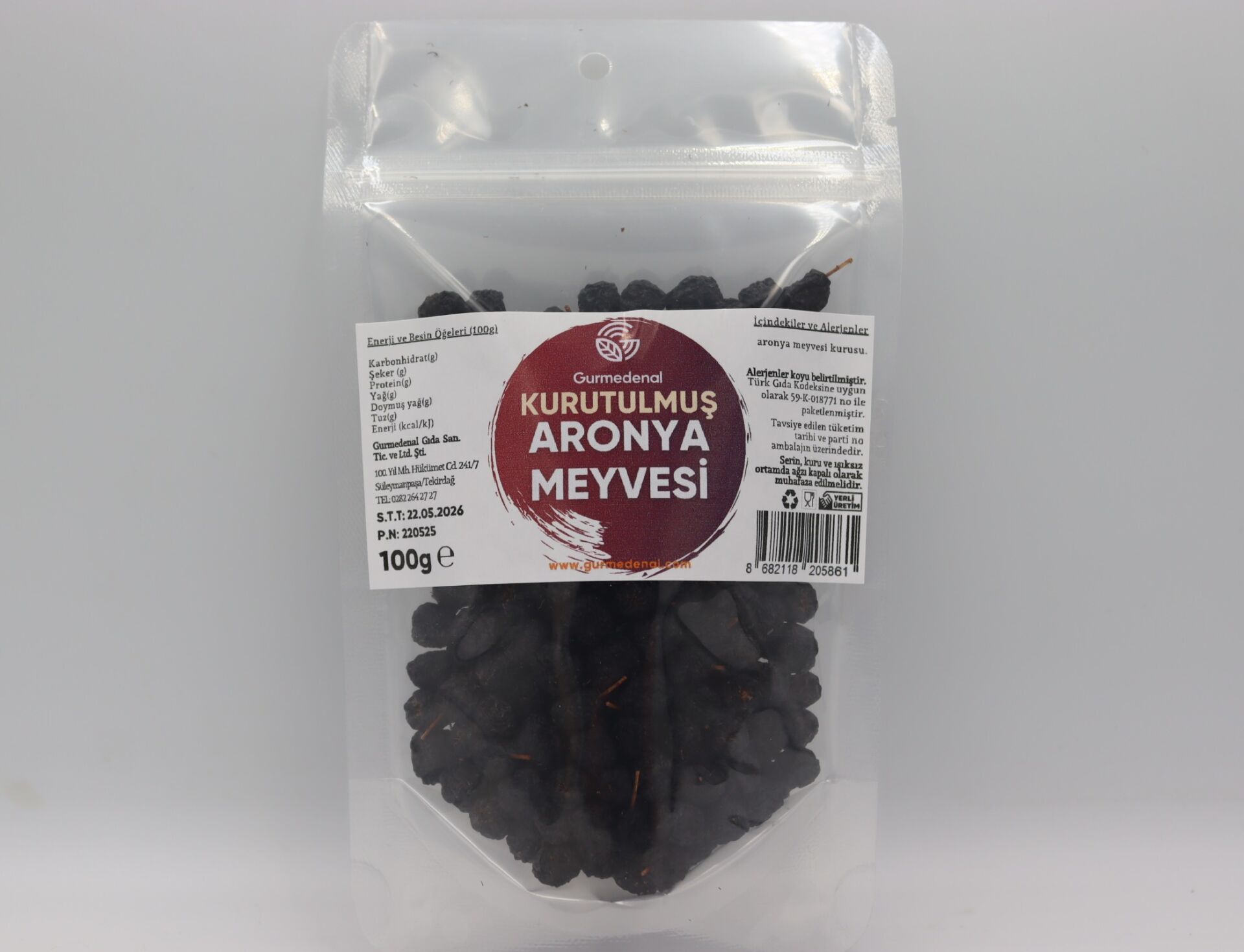 Kurutulmuş Aronya Meyvesi 100g