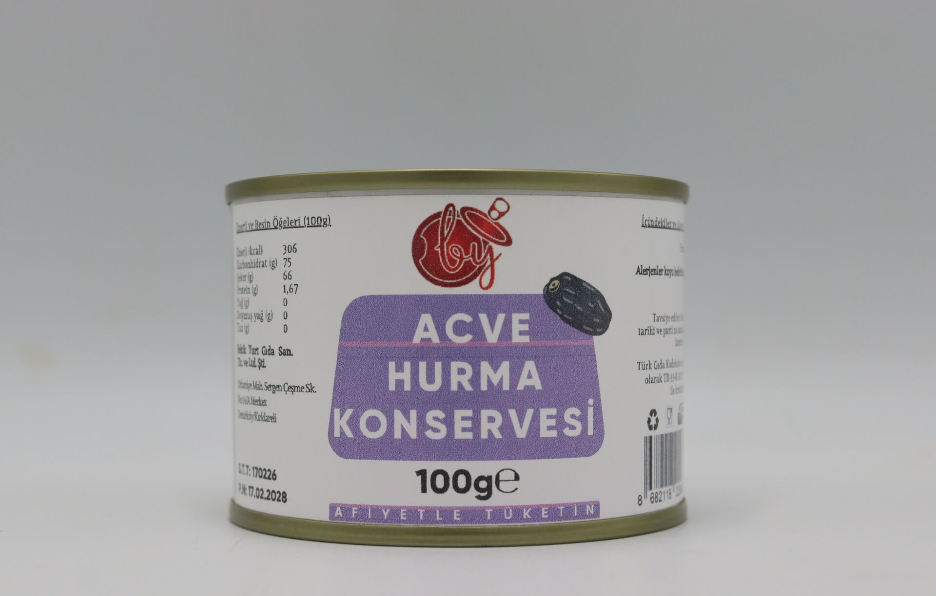 BekikYurt Acve Hurma 100g (Konserve)