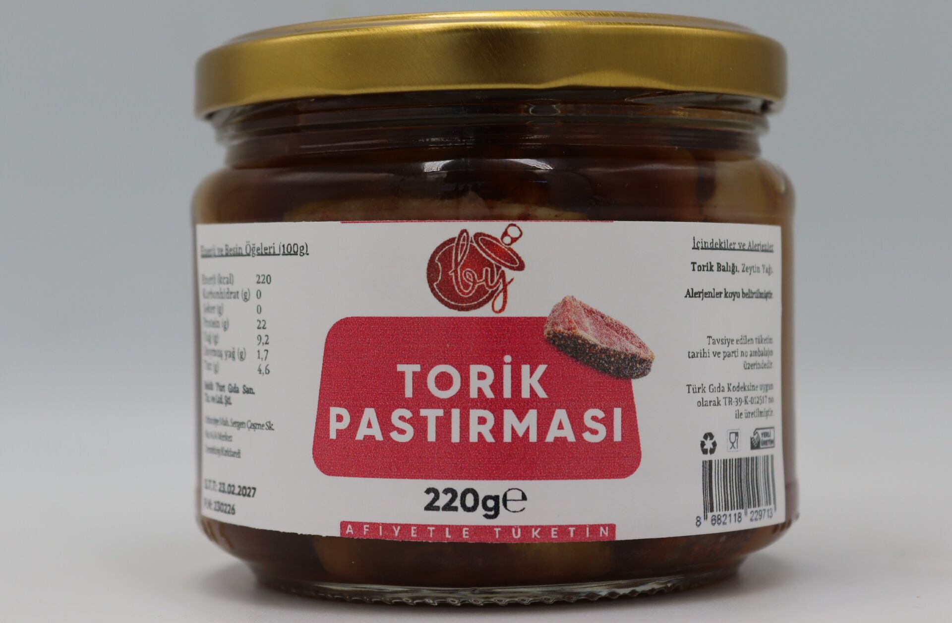 BekikYurt Torik Pastırması 220g (Zeytinyağlı)