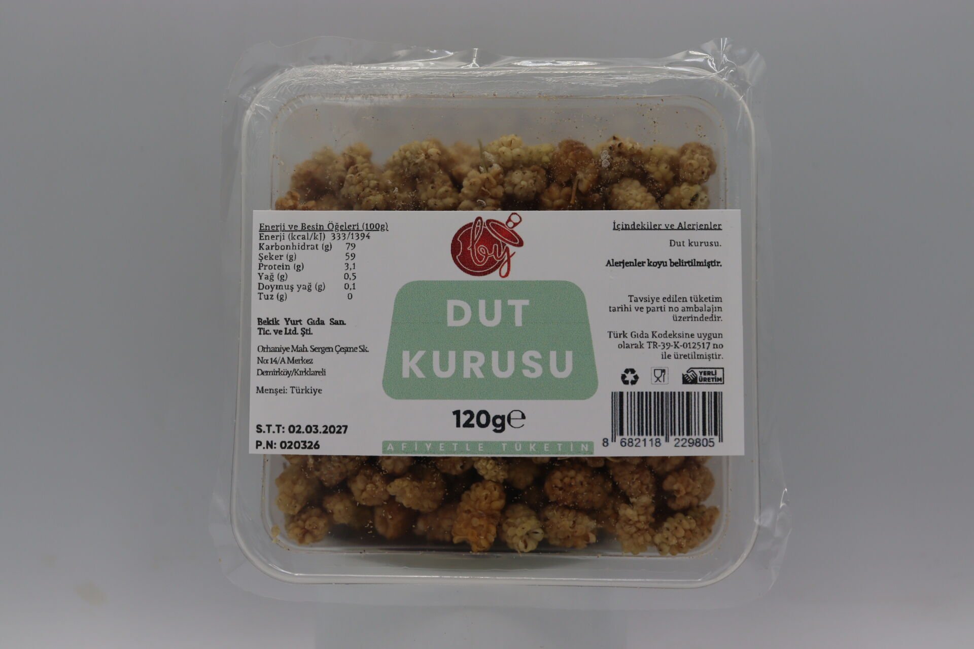 BekikYurt Dut Kurusu 120g