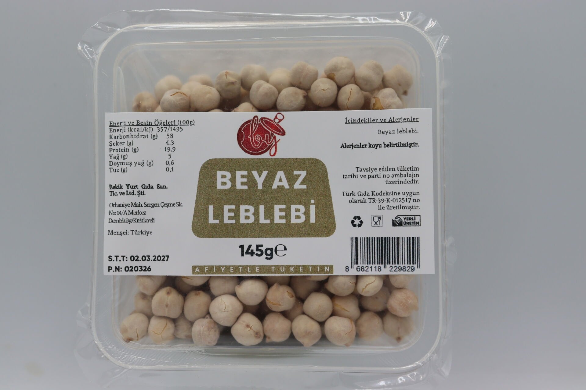 BekikYurt Beyaz Leblebi 145g